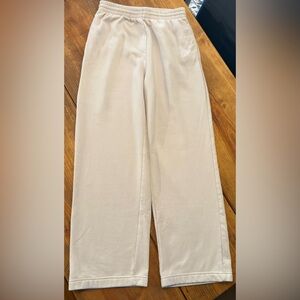 H&M Cream Straight-Leg Sweatpants